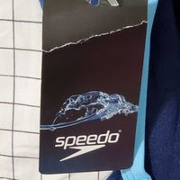 Two Tone Blue Speedo Swimsuit - Size 6 - Picture 4 of 5